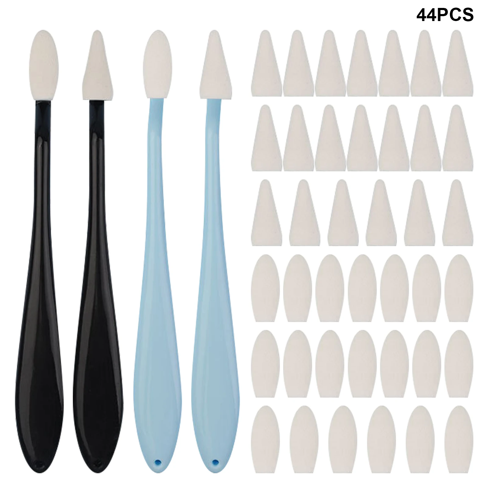 Juego de limpiaparabrisas profesional con cabezal de esponja para estudiante, utensilio de dibujo con 40 cabezales de esponja, recorte portátil, amasado, borrador, pintura de detalles, bocetos, 44 piezas