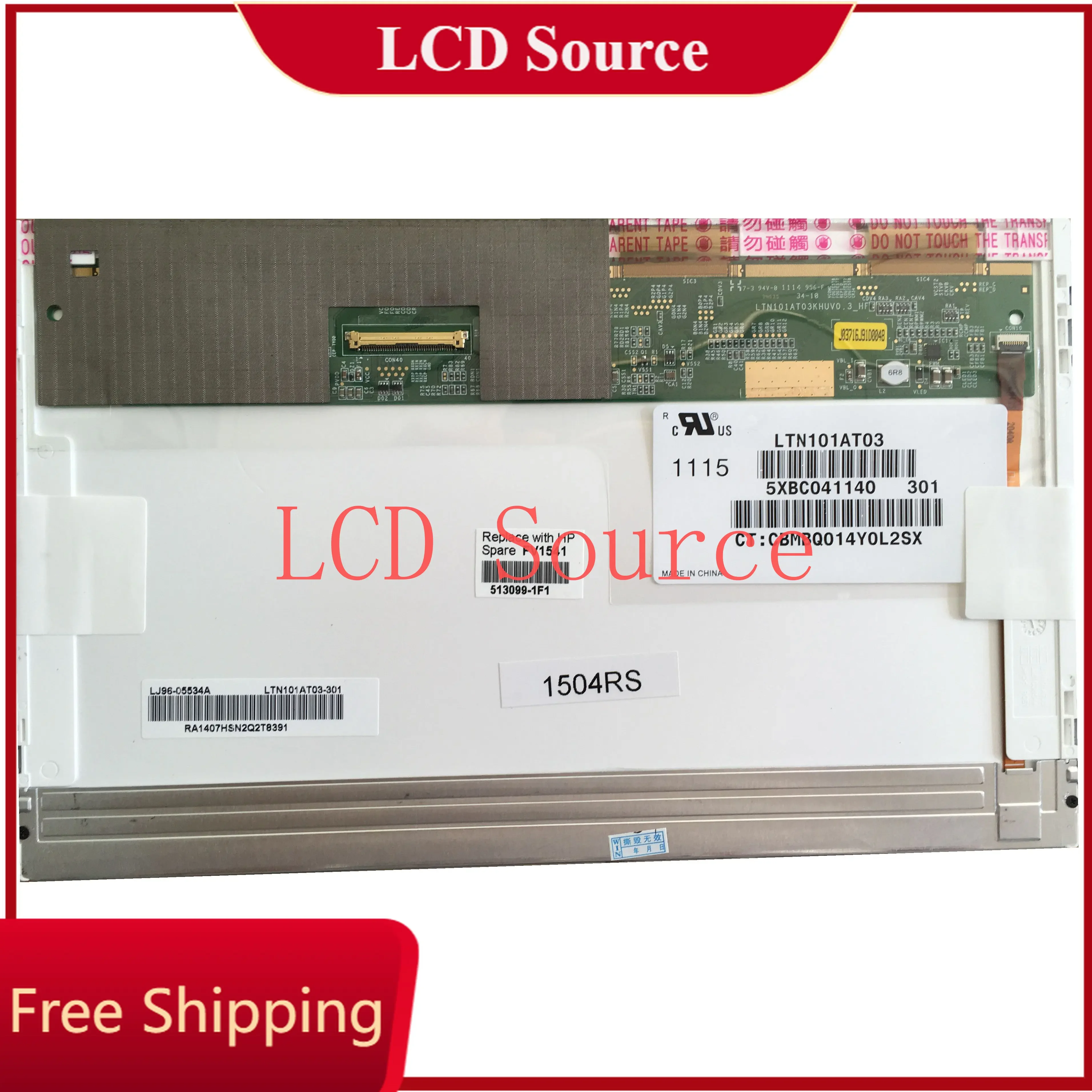 LTN101AT03 301 fit LP101WH1 TLB4 LTN101AT03 201 HT101HD1-102 1366*768 Right Side Connector Laptop LCD Screen