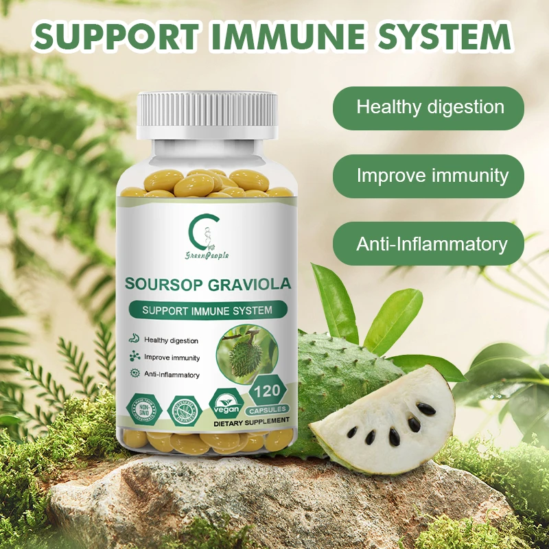 Natural Soursop Extract Emotional health Sterilize Support & Strengthen immunity  vegetarian capsules