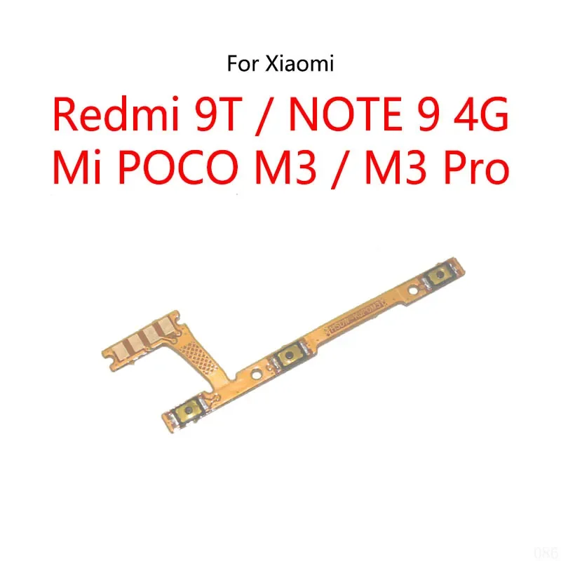 

Pop 5 Pcs/Lot For Redmi Note 9 4G / Mi Poco M3 Pro / Redmi 9t Power Button Switch Volume Mute Button On/Off Flex Cable