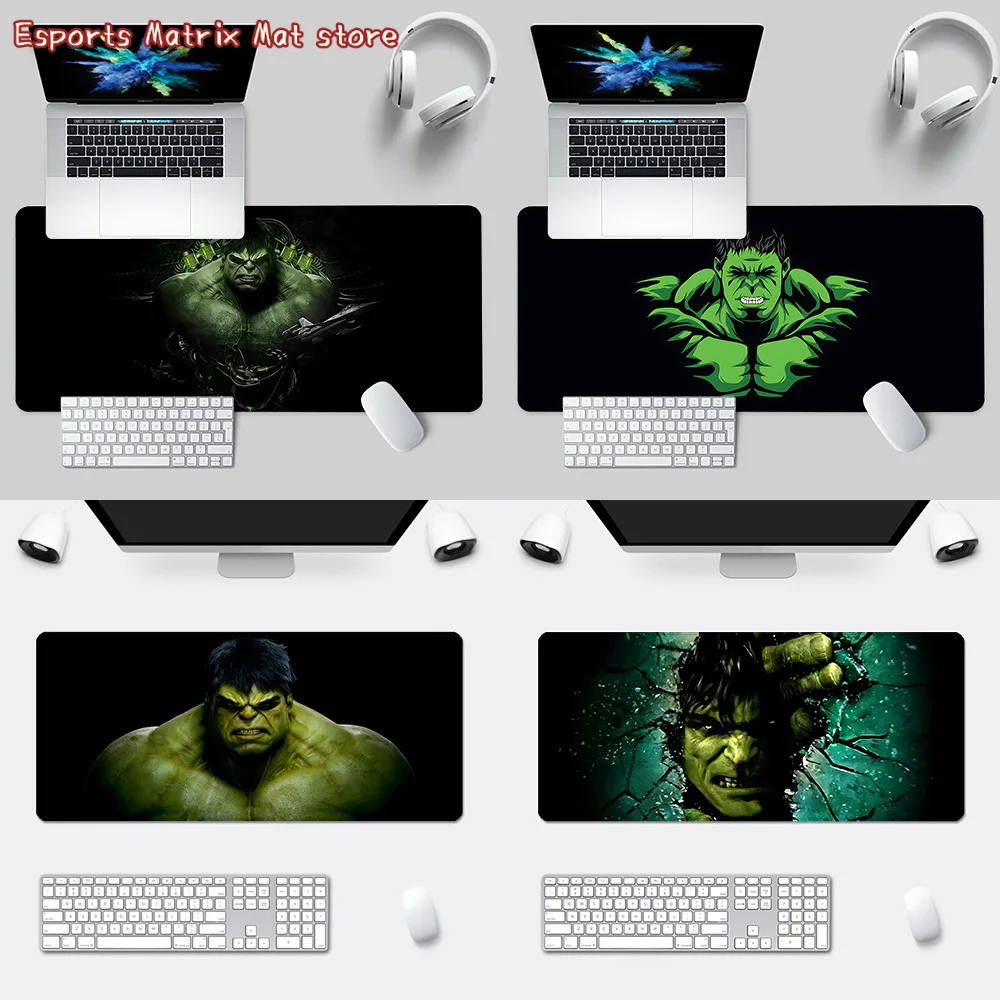 

Коврик для мыши Marvel Hulk с HD-печатью, для геймеров, с фиксирующим краем, нескользящий, для клавиатуры и ПК, настольный коврик