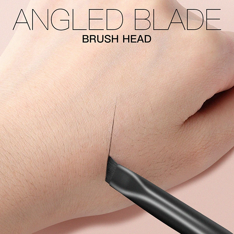 4pcs Blade Makeup Brushes Angled Thin Eyebrow Brush Flat Fine Eyeliner Brush Professional Liner Brow Make Up Tools
