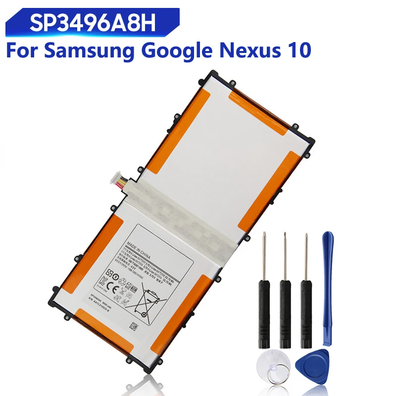 

Replacement Battery For SAMSUNG Google Nexus 10 GT-P8110 HA32ARB Rechargeable Battery SP3496A8H SP3496A8H(1S2P)