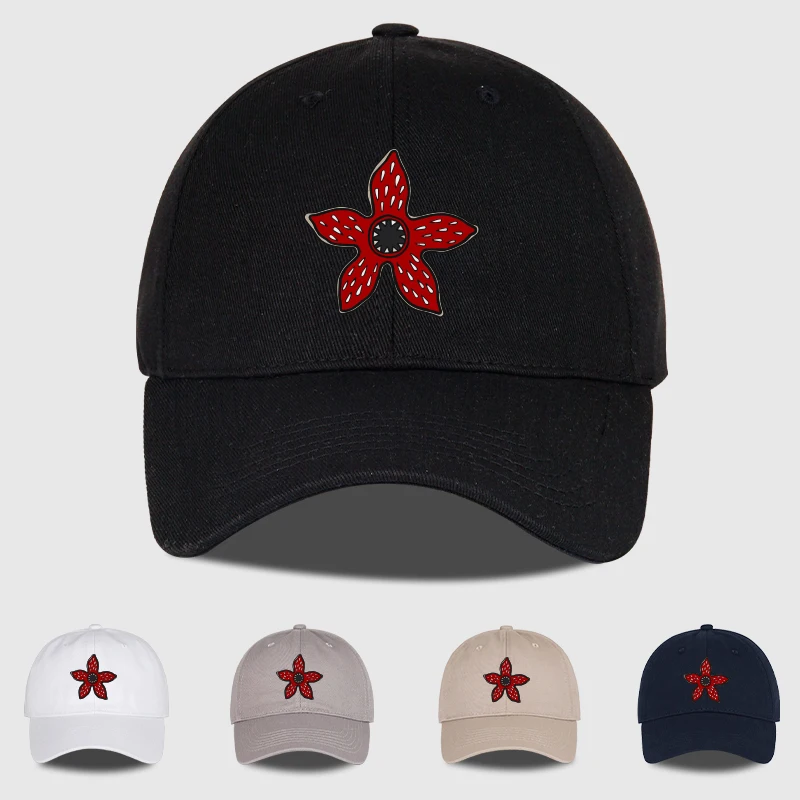 

Red Star Floral Print Soft-Top Baseball Cap Soft, comfortable, lightweight, and breathable Unique trendy artistic flair Unisex P