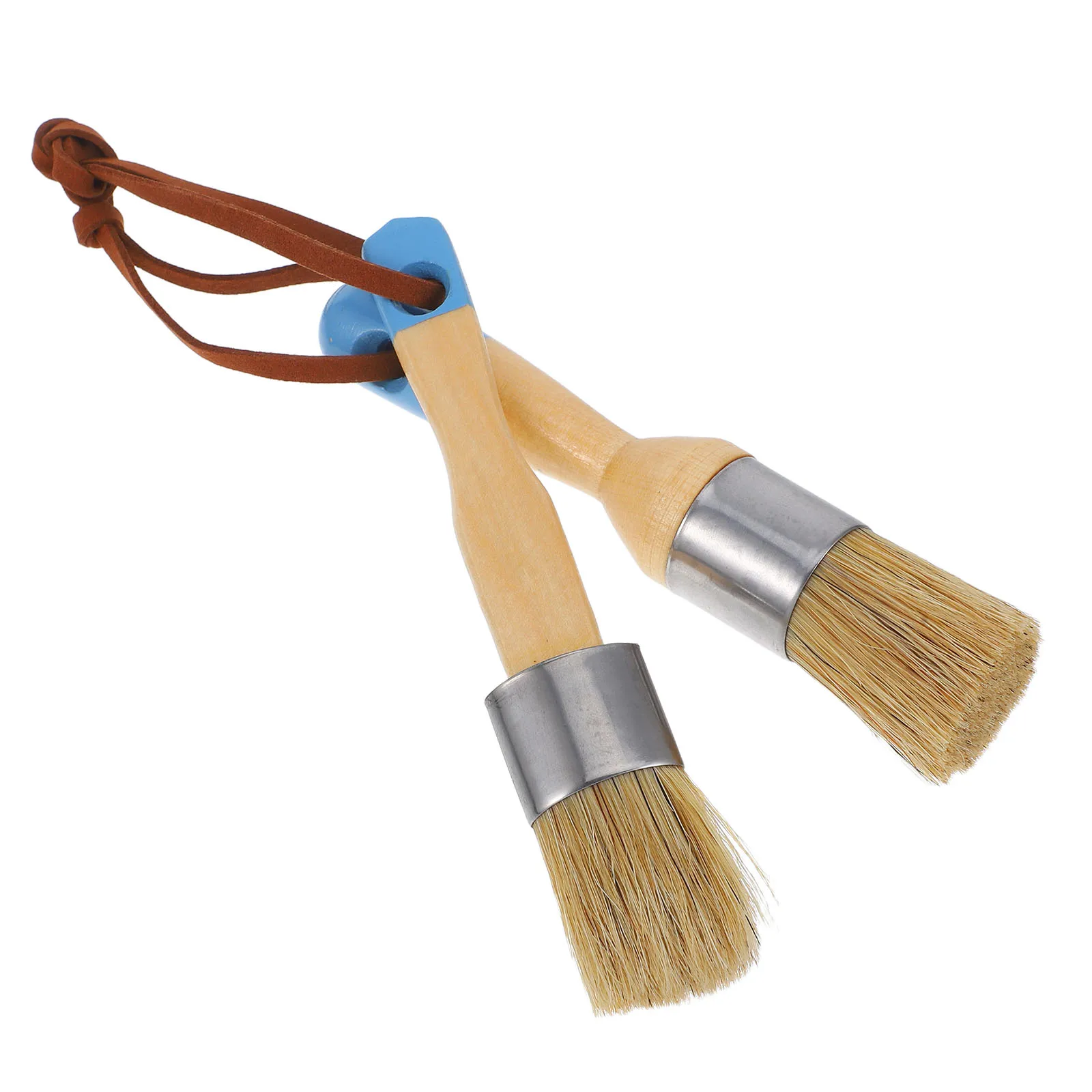 

2pcs Painting Brush Round Wax Chalk Oil Home Decor Bristle Stencil Wood Kids Supplies Durable Soft Pig Hair Art Wall