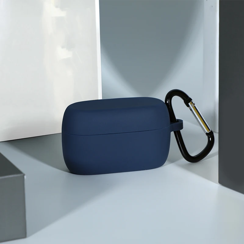 Спортивный чехол для наушников BISM Bluetooth, мягкий силиконовый чехол для наушников Jabra Elite 75T, синий