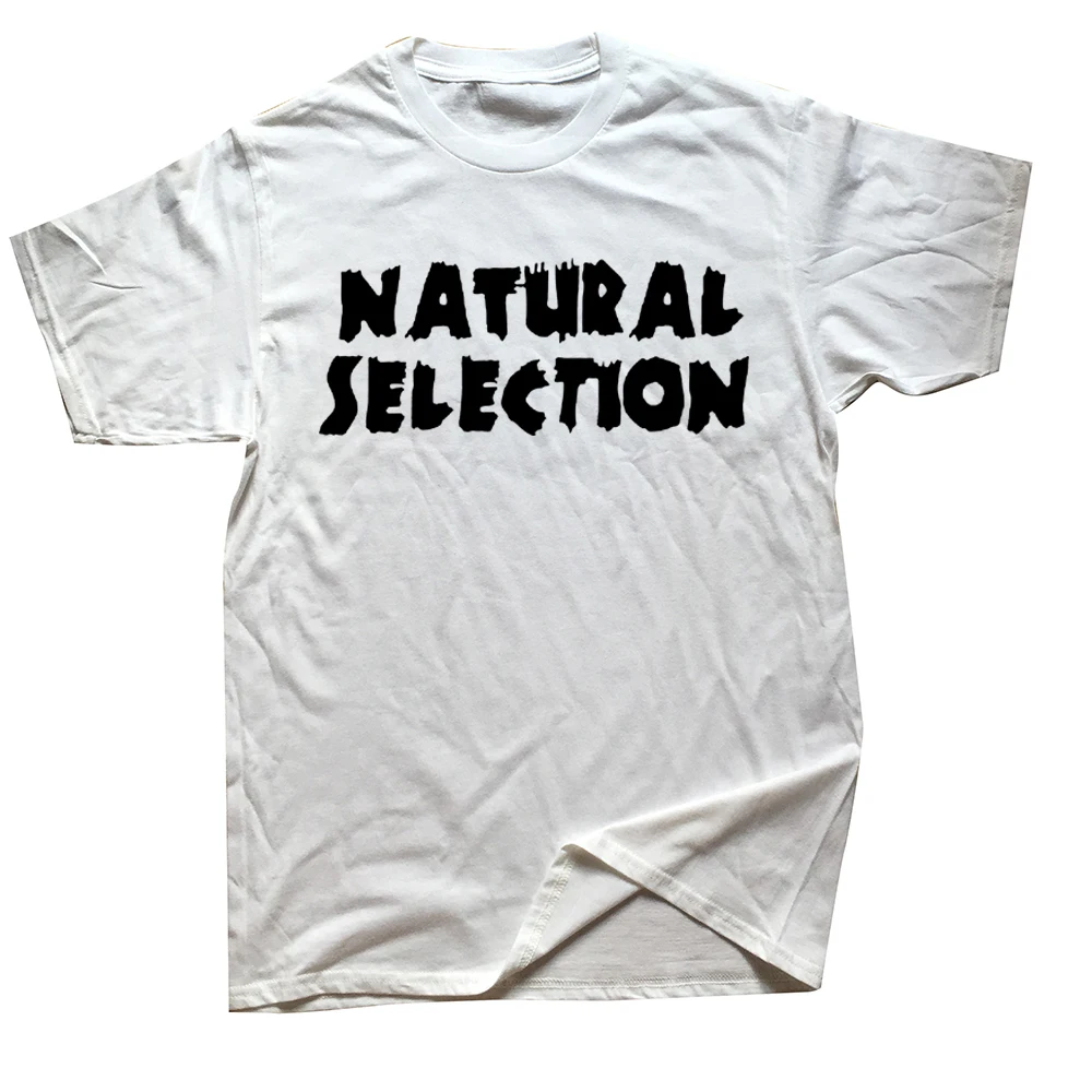 Natural Selection Textdruck Herren-T-Shirts Evolution Grafik-T-Shirts Mode Lässige Streetwear Harajuku-Stil Tops T-Shirts – Detail 2