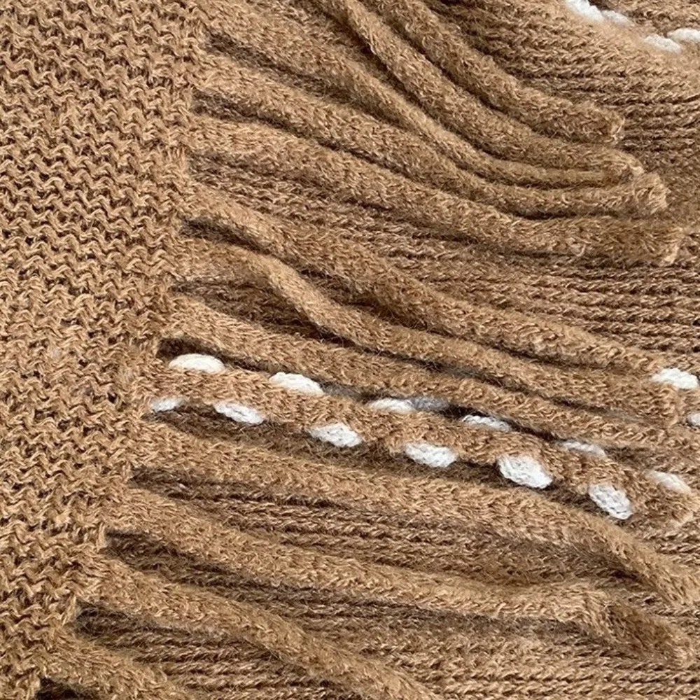 

Модная женская шаль с бахромой и v-образным вырезом, свободная вязаная шаль средней длины, мягкая накидка-пончо, весна-осень