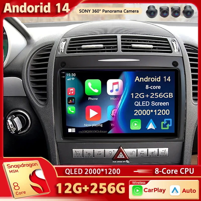

Android 14 For Benz SLK-Class R171 2004 - 2011 2K QLED Android Car Radio Multimedia Video Player GPS stereo CarPlay Head Unit 4G