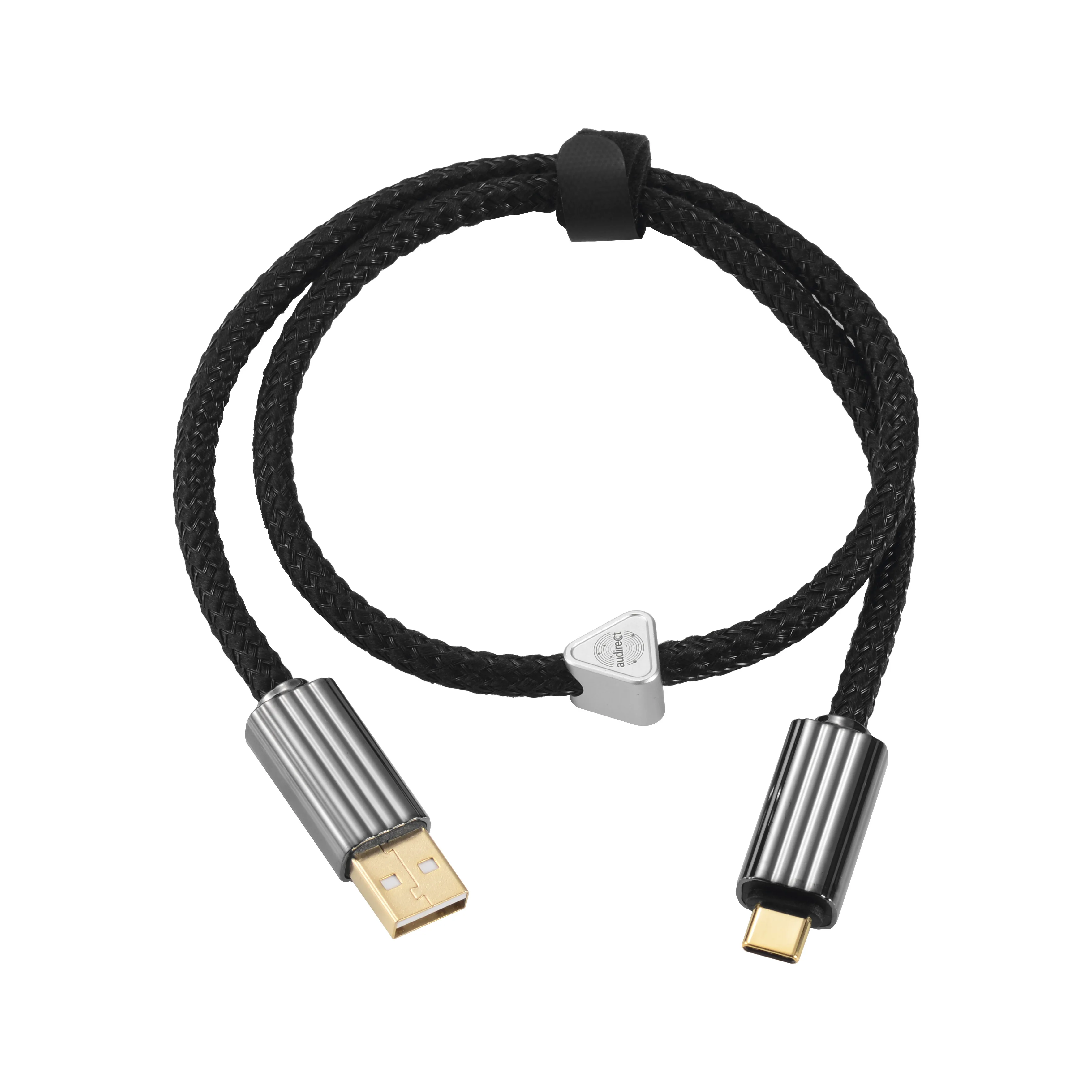 audirect T-3 Monocrystalline Copper/Silver USB-A TO USB-C Cable (Dongle) for Connecting iPhone and Android to DAC