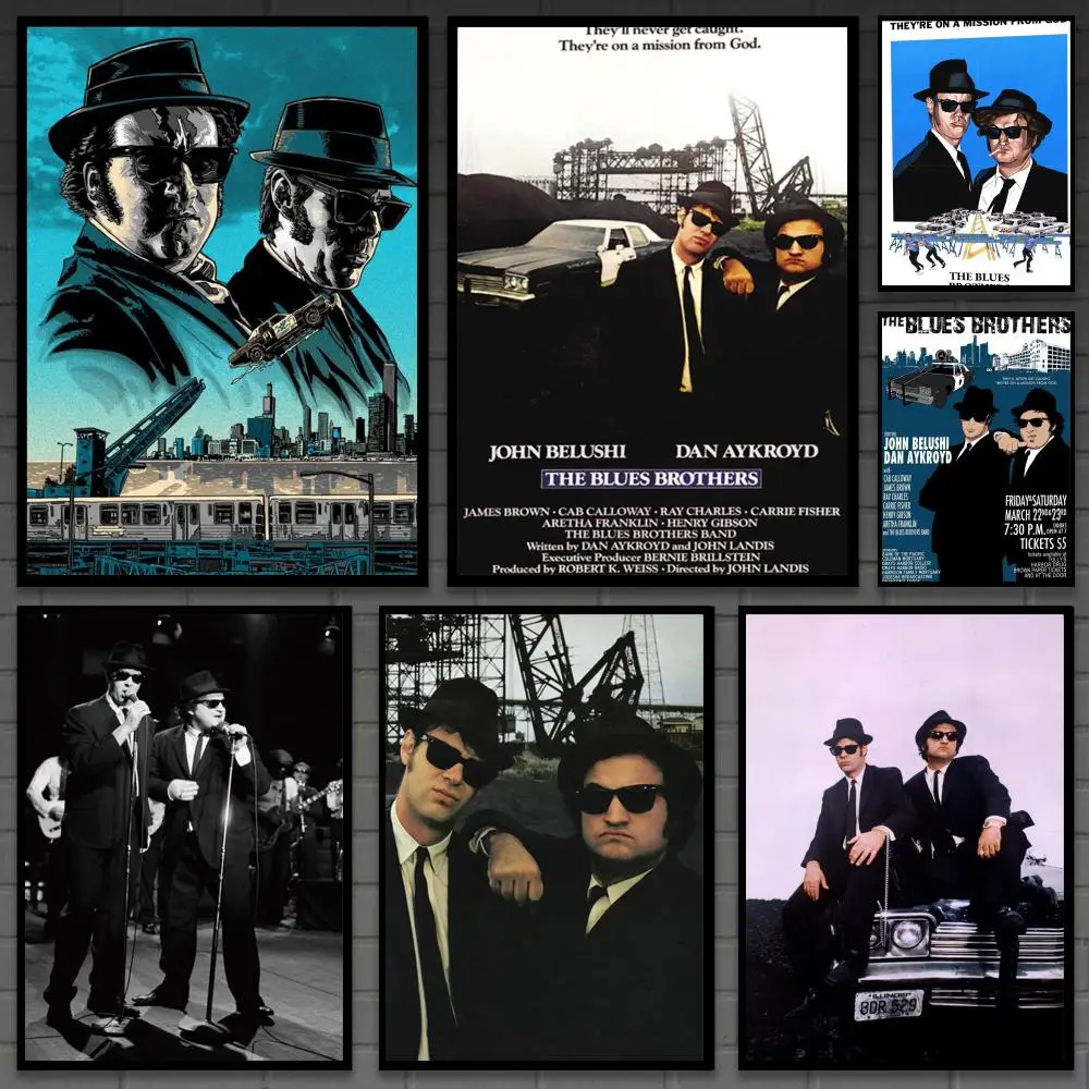 Blues Brothers Vintage Movie Poster Versatile HD Waterproof 