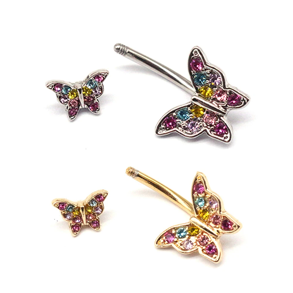 1PC Trendy Butterfly Pendant Belly Button Rings Sexy Body Piercing Bars Piercings Navel Piercing Gothic Jewelry Wedding Jewelry