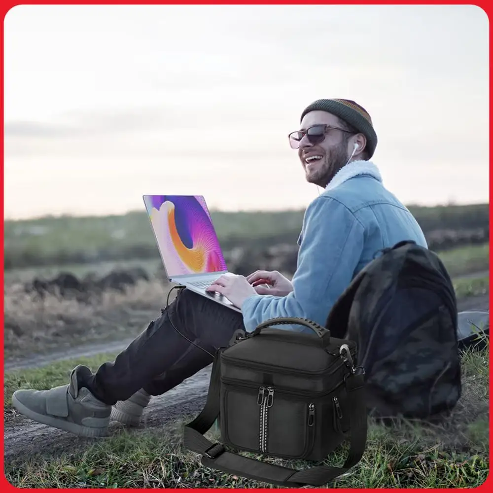 

Carrying Case Portable Power Station Bag Waterproof Dustproof Multiple Pockets for Ecoflow Portable Power Station River 3/3 Plus