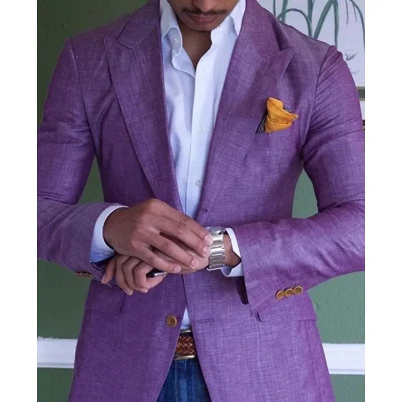 2024 neue Herren Blazer Jacke Herren Blazer Slim Fit Mantel lässig Revers Kragen zwei Knopf Brusttasche schlichte Blazer Herren bekleidung
