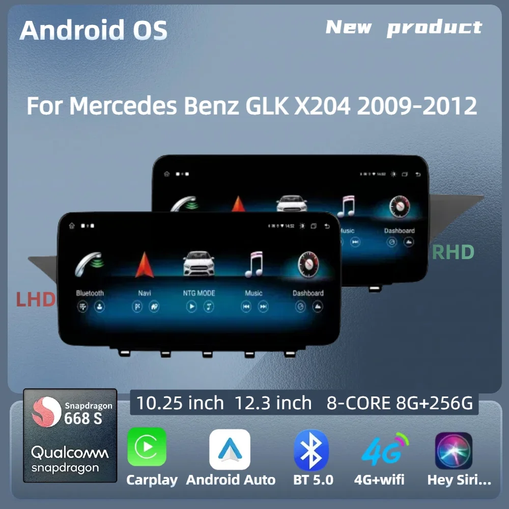 

For Mercedes Benz GLK X204 2009-2012 Car Radio NTG 4.0 System Android 14 Wireless Bluetooth Carplay Snapdragon 680 Touch Screen