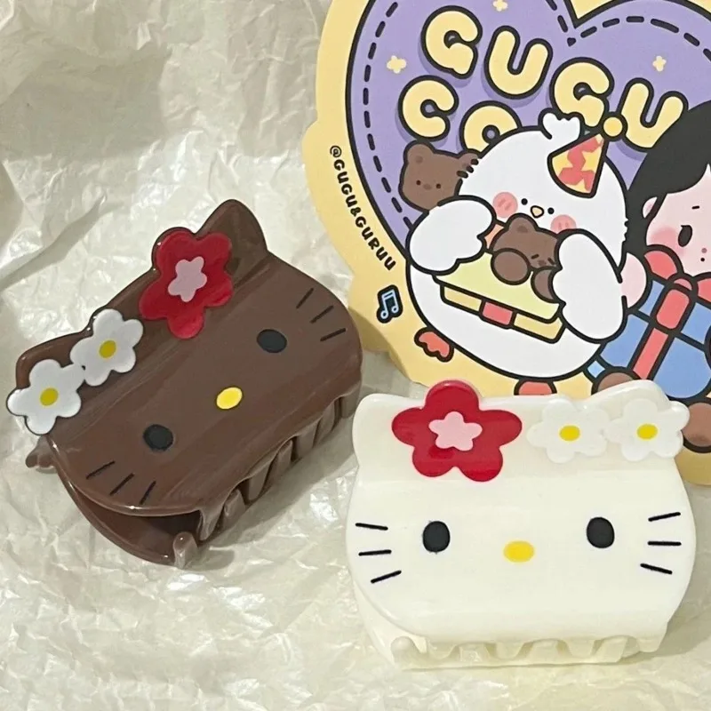 

Cute Sanrio Hello Kitty Hair Claws Women Hawaii Flower Hair Clips Girl Cartoon Acrylic Sweet Shark Clip Kids Birthday Party Gift