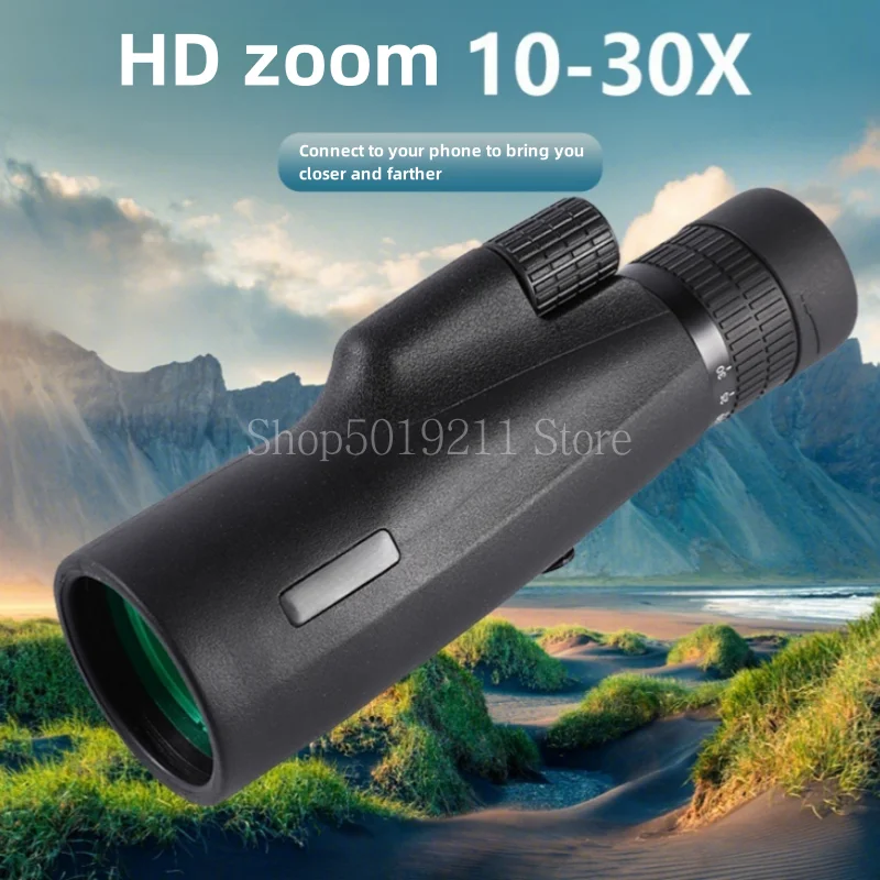 

10-30x50 Zoom HD Telescope Monocular Camping Powerful Monocular With Tripod Phone Clip For Watching Bird Hunting Binoculars