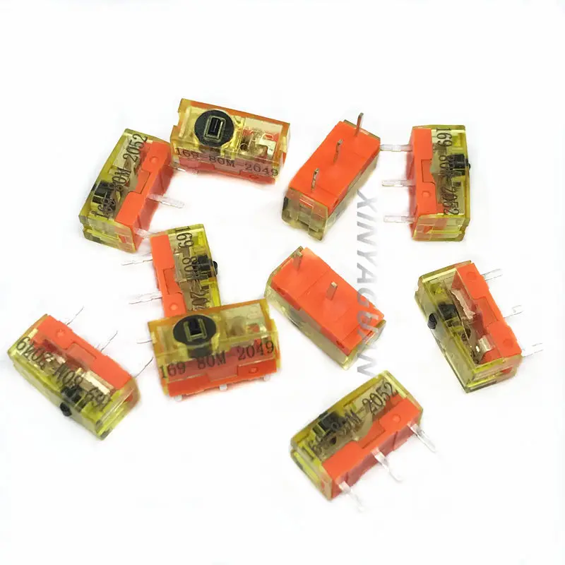 

10Pcs New TTC dustproof gold mouse micro switch 3pin gold alloy contact 0.78N 80 million click life computer mouse button