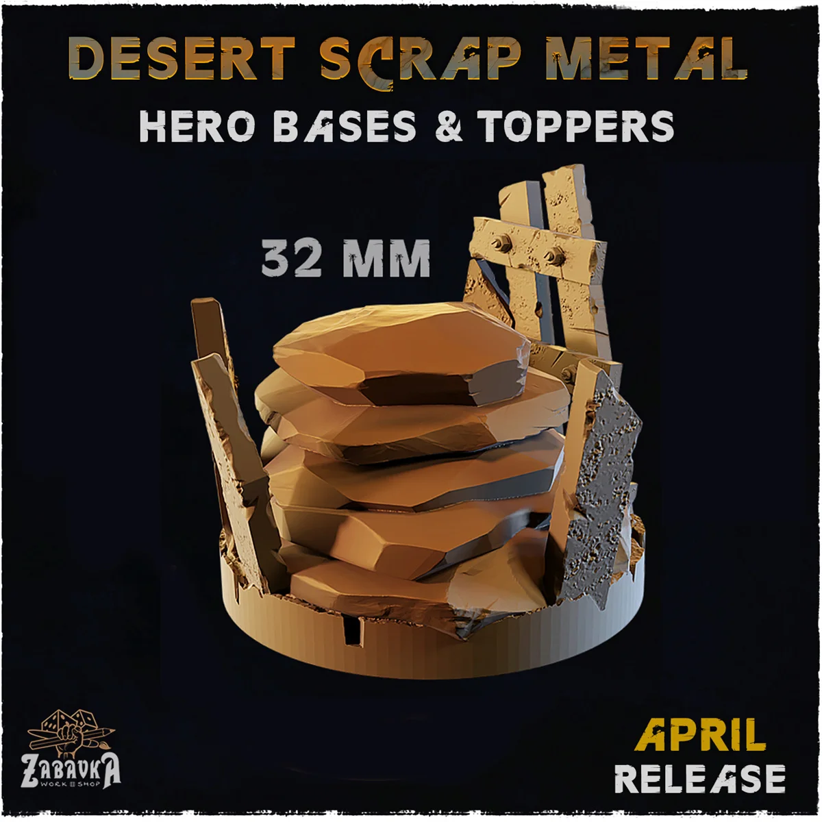 Miniature Landform Desert Wasteland Base Patch DND Board Game Chess DIY Universal Platform Model