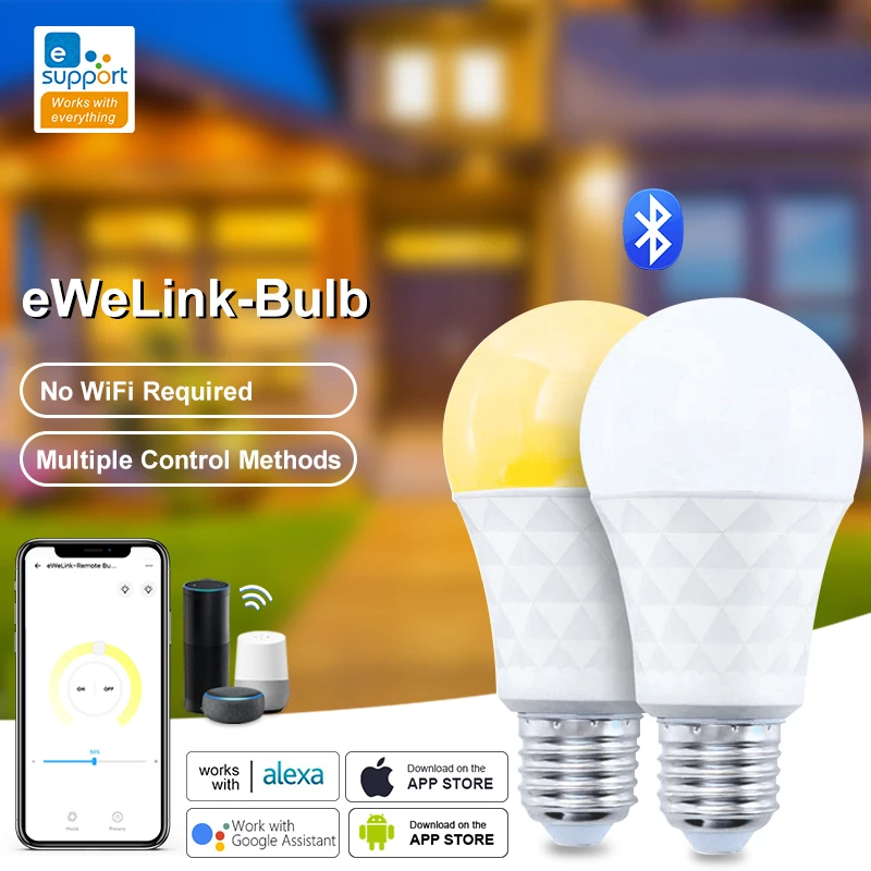 E27 Bluetooth WiFi Smart LED Bulb 9W Dimming Cool Warm LED Bulb Smart Home eWeLink Alexa Google Home Assistant Yandex Alice