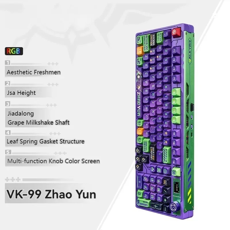 VK99 98% Mechical Keyboard Hot Swap Gasket Wired Tri-mode RGB Backlit with TFT Color Screen Customized Game Mechical Keyboards