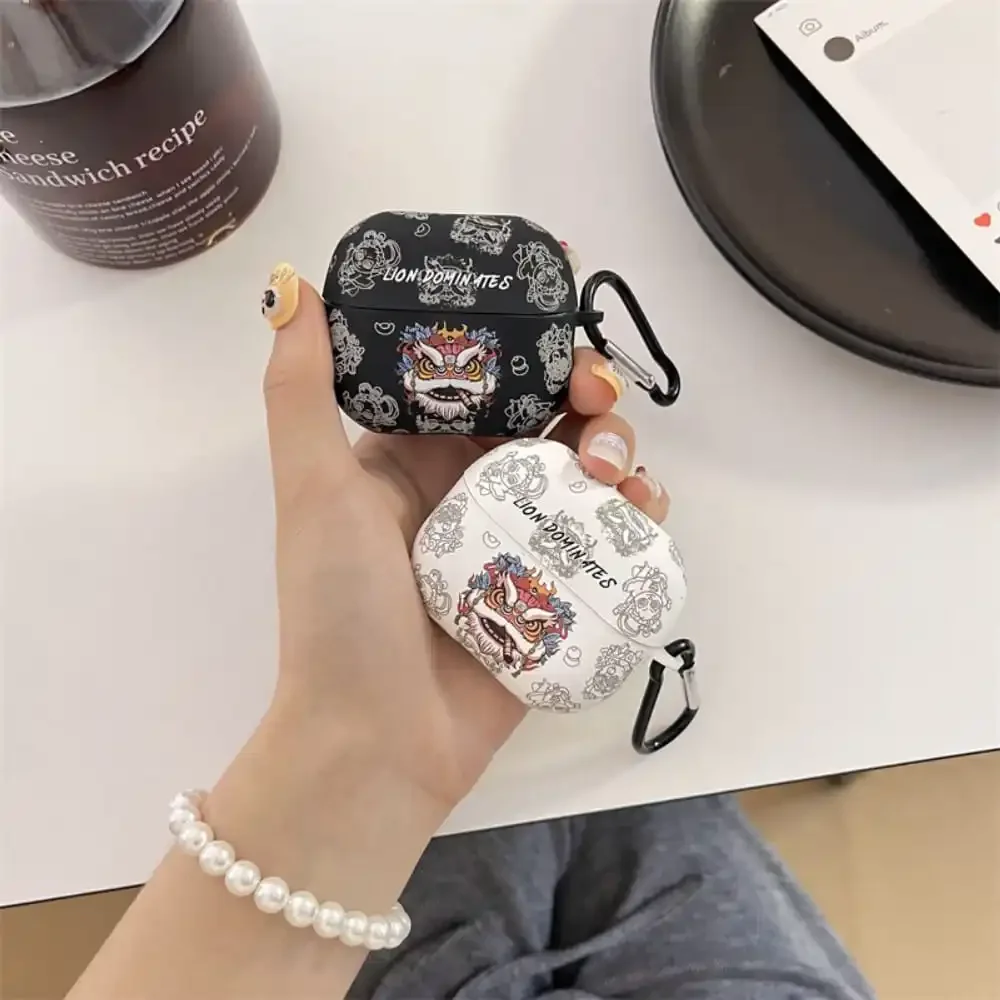 Hot Cute Cartoon Tradition Lion Dance Earphone Protective Cover for Samsung Galaxy Buds 3 Headphone Case for Galaxy Buds 3 Pro