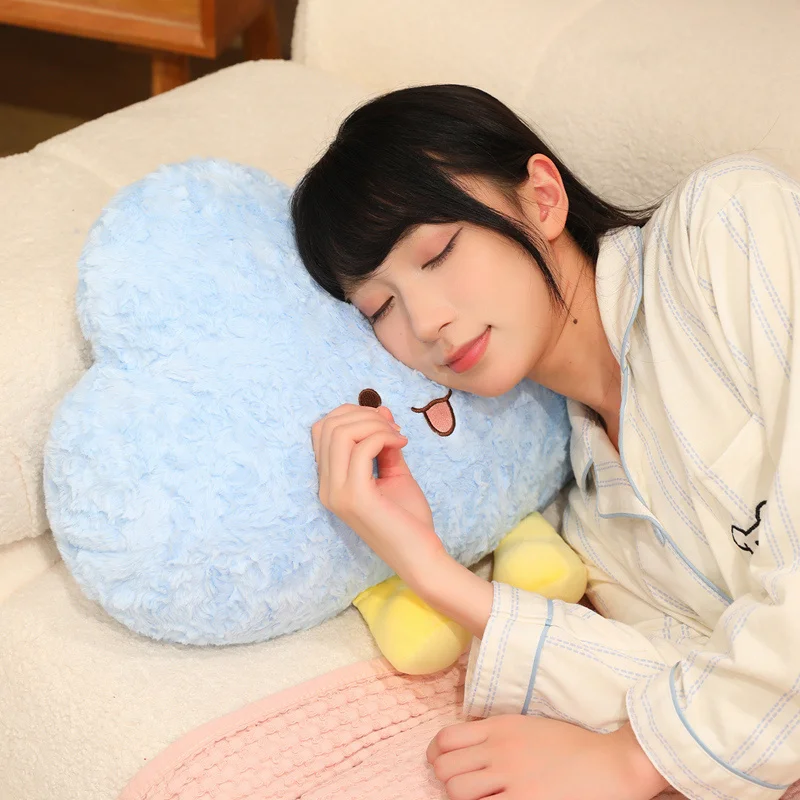 Scandinavische stijl pluizig zacht wit blauw weer wolk knuffels creatief gevuld simulatie sierkussen bankkussen meisjes geschenken