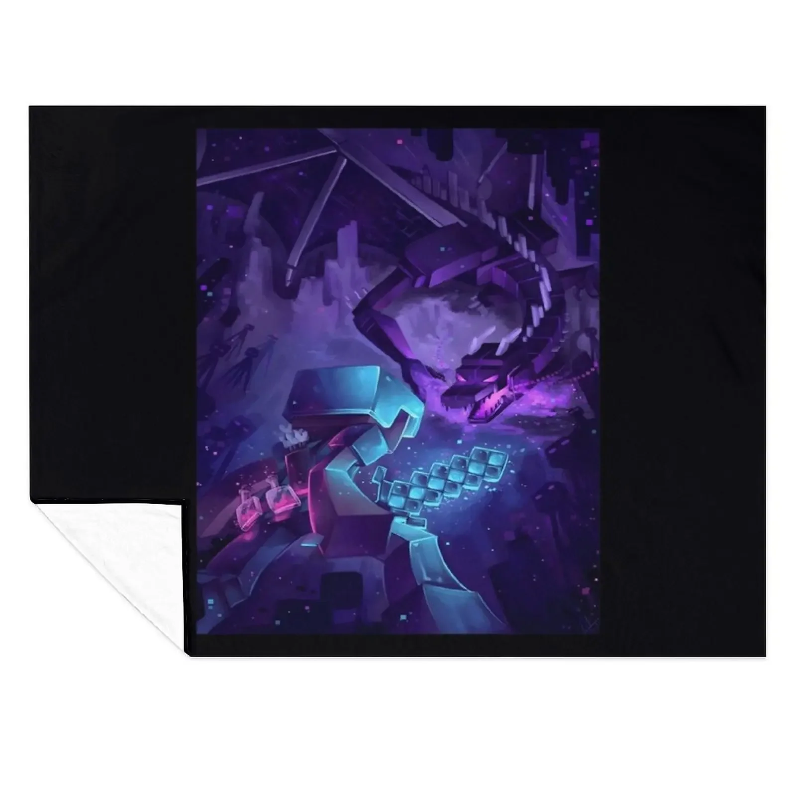 

Steeve vs ender dragon Classic \t\t Throw Blanket Luxury St Cute Plaid on the sofa christmas decoration Blankets