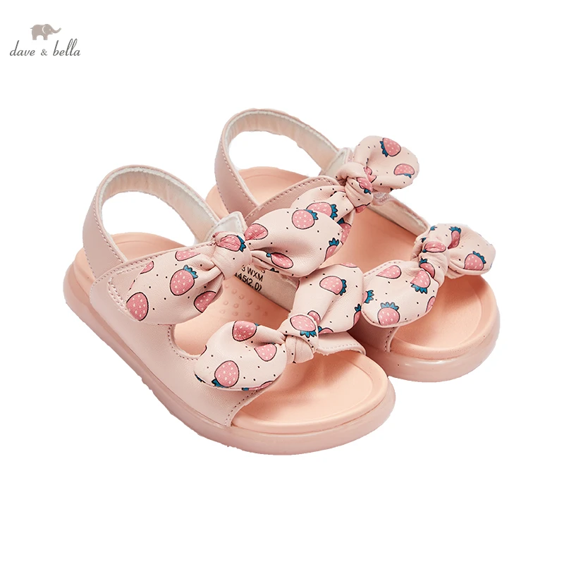 DB2222606 Dave Bella summer fashion baby girls bow appliques shoes cute children girl brand shoes