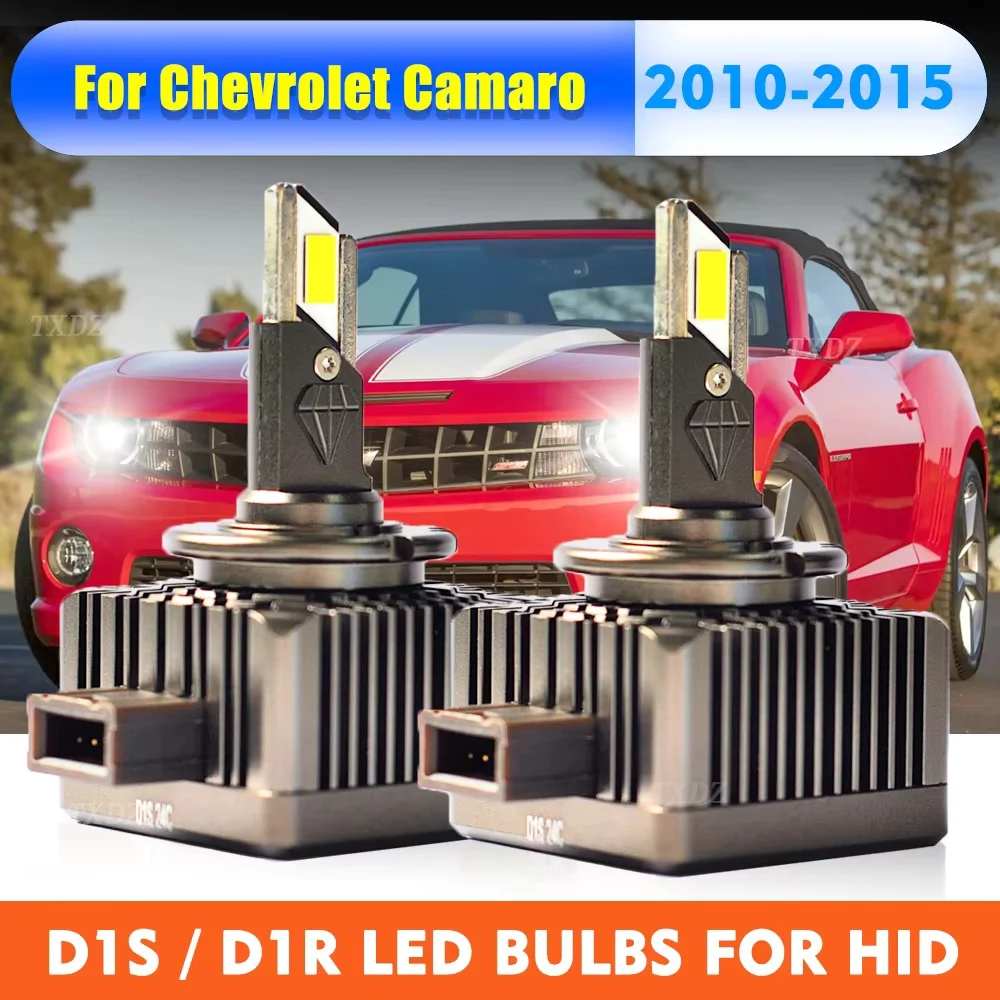 

Светодиодные лампы D1S для фар автомобиля, D1R Turbo LED, замена HID Xenon, Plug and Play, 24000 лм, 6000K, для Chevrolet Camaro 2010-2015