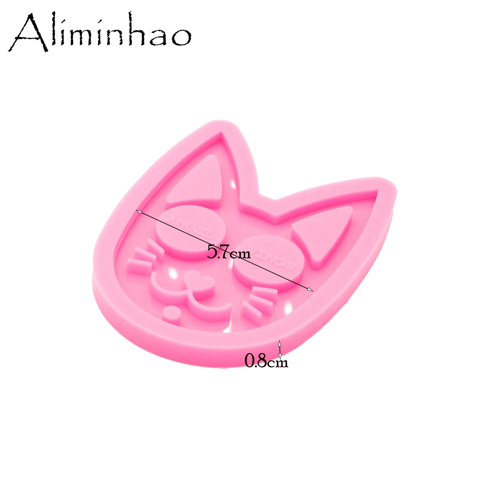 DY0609 Glossy Cat Head Keychain Molds Resin Crafting Fox Head Mold Epoxy Jewellery Silicone Molds