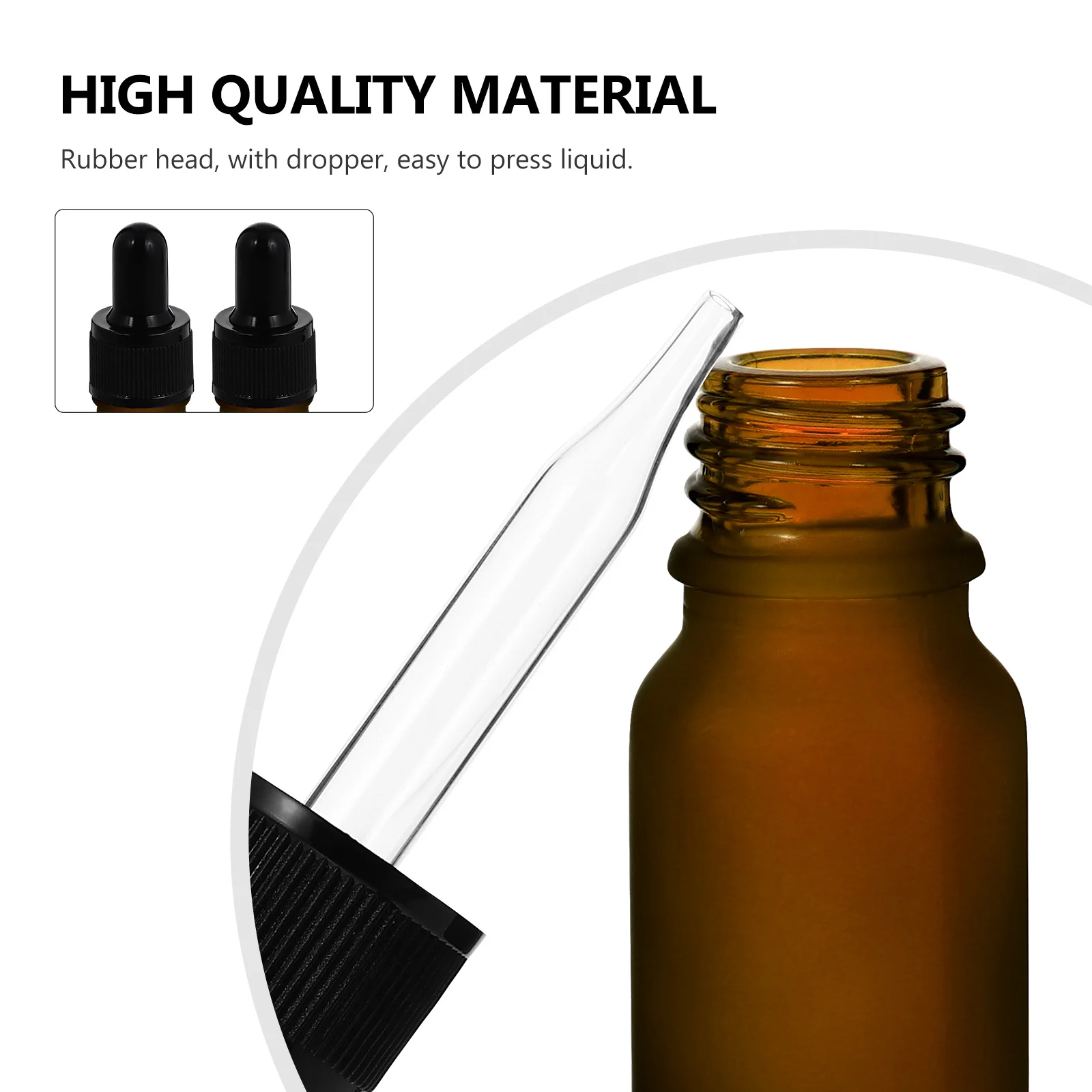 

10Pcs Frosted Glass Essential Oil Dropper Bottles for Travel Liquid Cosmetics Storage Portable Leak Proof Sub Bottles