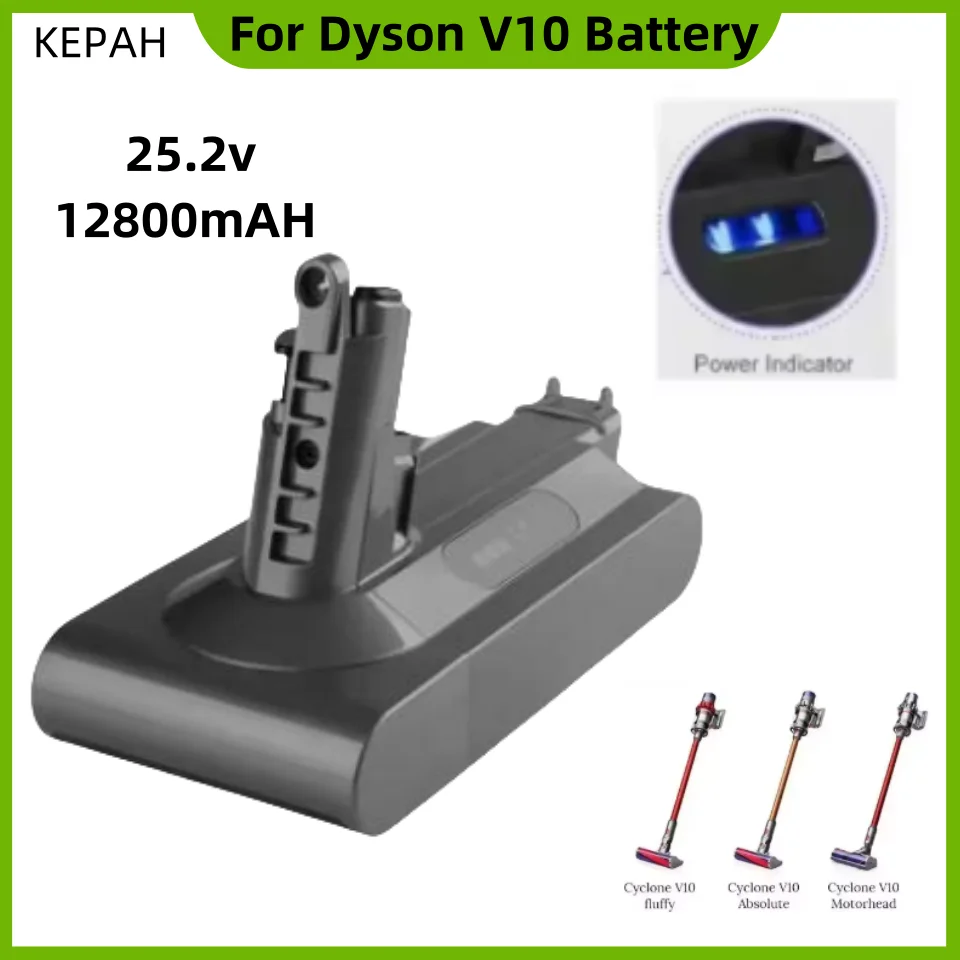 

2025 Dyson V10 SV12 аккумуляторная батарея 25,2 В 28000 мАч для Dyson V10 Absolute сменная пушистая циклонная батарея для пылесоса