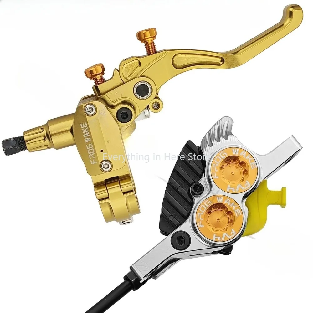 Frog Anti-Collision Anti-Fall Hydraulic Disc Brake Mountain Bike 4-Piston Hydraulic Disc Brake Heat-Dissipating Brake Parts
