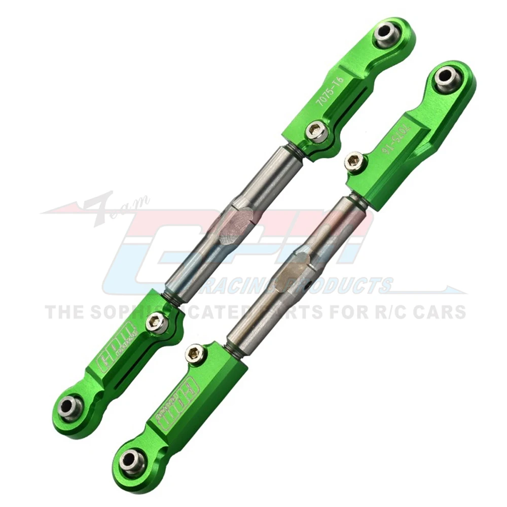 GPM Metal Aluminium Front Camber Links Steering Tie Rod 9549 for Traxxas 1/8 Sledge Monster Truck 95076-4 RC Car Upgrade Parts