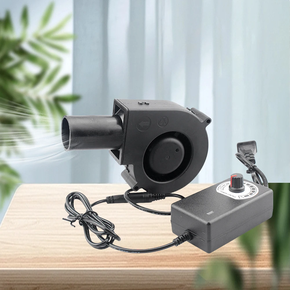 가변 속도 컨트롤러 및 배출구 포함 바베큐 송풍기, DIY 냉각 환기 배기 프로젝트용 선풍기 터보 송풍기, DC12V, 15W