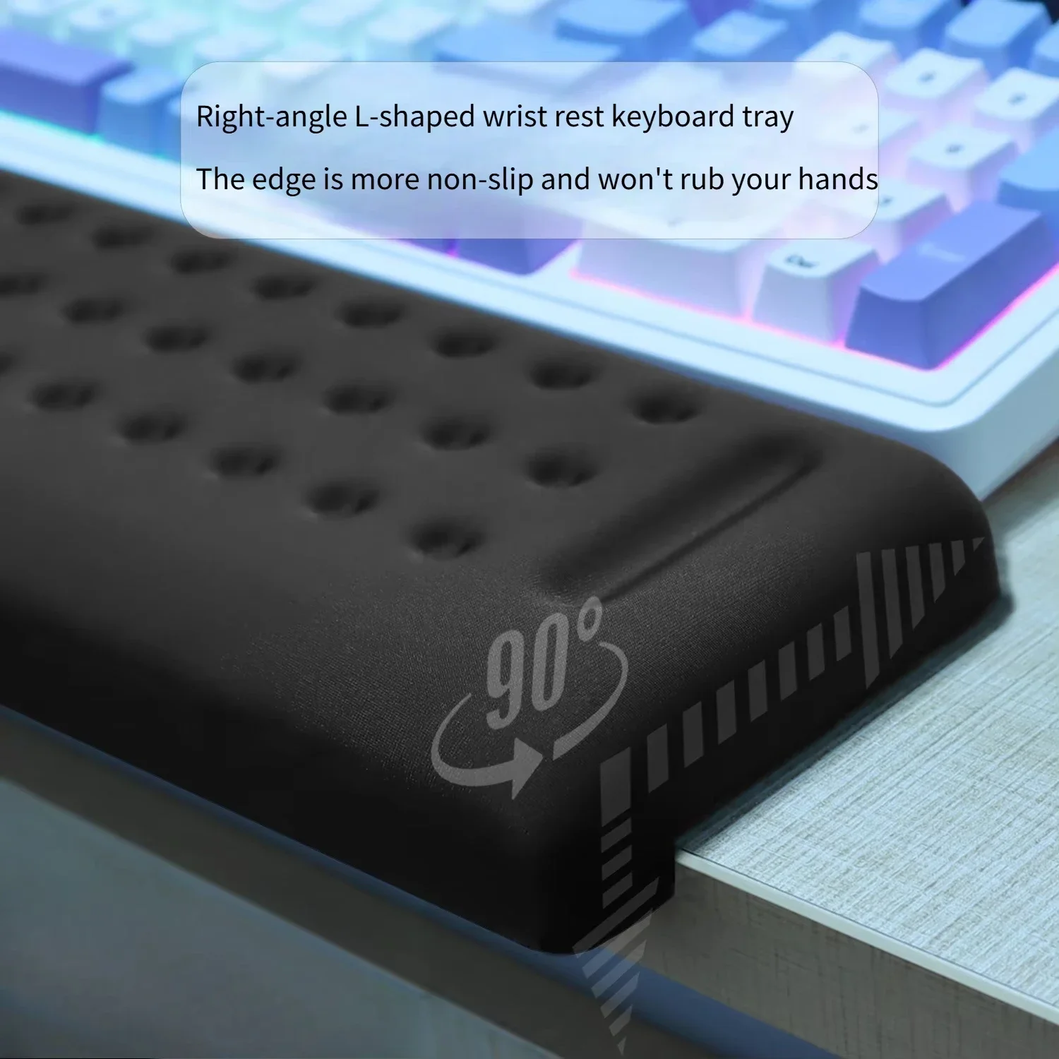 

NEW L-Shaped Keyboard Mouse Pad Memory Foam Elbow Pillow Ergonomic Desk Edge Cushion Keyboard Wrist Rest Pad For Gaming Office