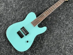 Electric guitar with 7 strings, high quality, seafoam green body, black accessories,  can be customized，free shipping