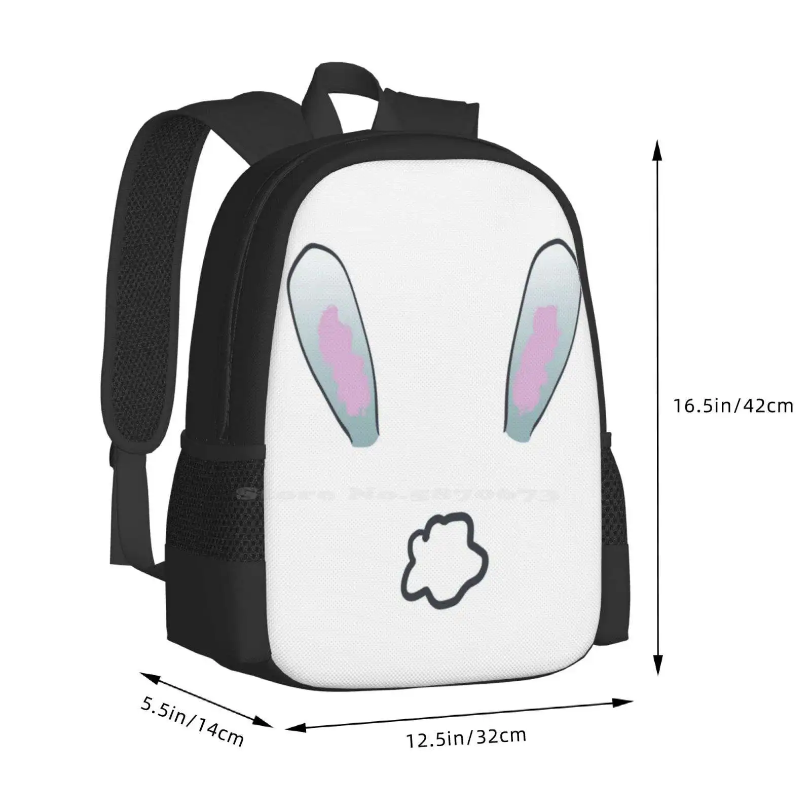Oh How Cottontail Fashion Pattern Design Travel Laptop School Backpack Bag Ohhow Woww Virtual Bunny Ears Cottontail