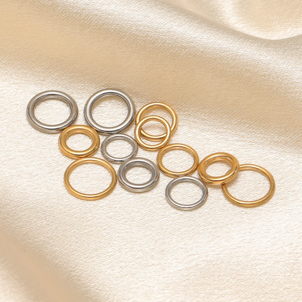 20-50 Stück Edelstahl-Schlaufenringe, runde Verbindungsstücke für DIY-Schmuckherstellung, Halsketten, Armbänder, Zubehör – Detail 5
