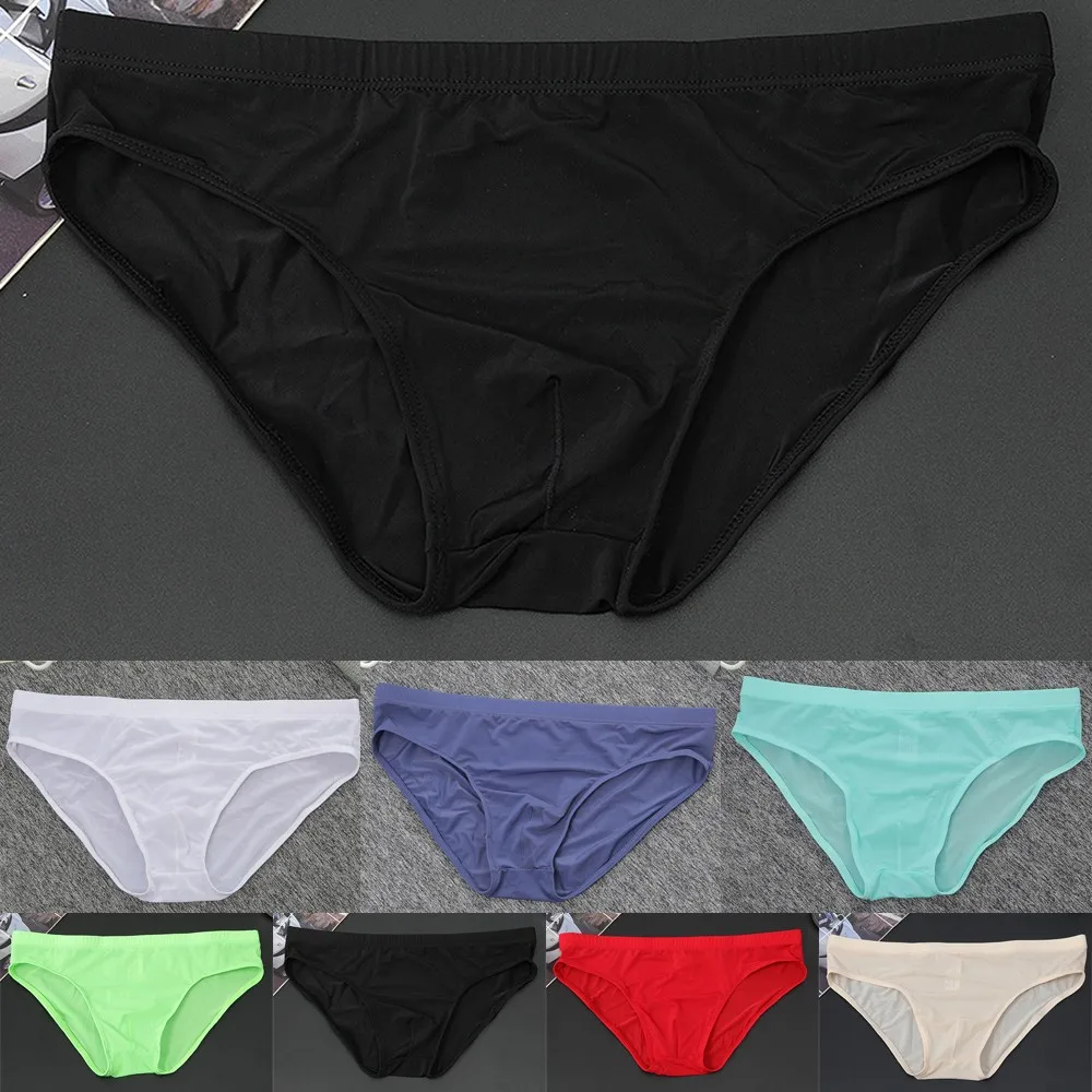 

Мужские сексуальные трусы из мягкого ледяного шелка, стринги-стринги с низкой посадкой и Т-образной спинкой, бесшовное нижнее белье, удобные трусы