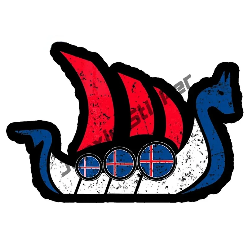 High Quality Sticker Norway NO Decal Norwegian Flag Sticker Die Cut Vinyl Self Adhesive Decal Norway Viking Ship Car Accessories