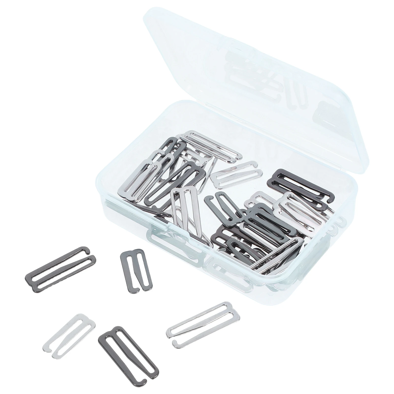 

40Pcs Bra Accessories Metal Strap Hooks Adjustable Bra Strap Clips Zinc Alloy Replacement for Bras Swimsuits Anti-Slip