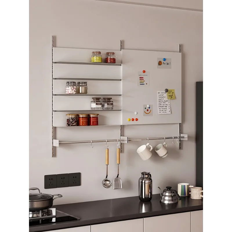 

Wall-mounted rack Wall stainless steel kitchenware hanger Household coffee corner Multifunctional dishes bath storage rack