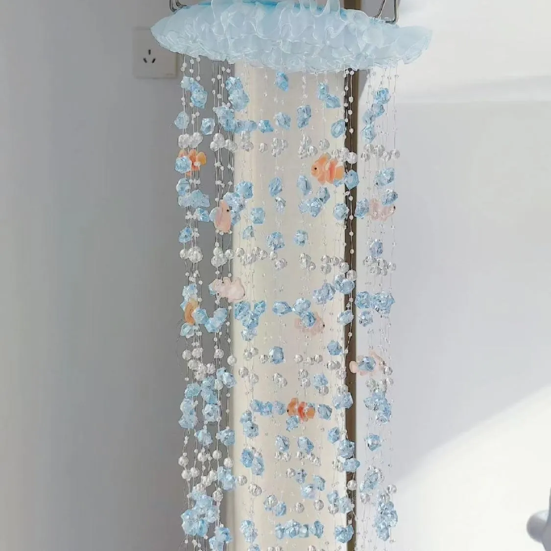 Air Koi courtyard hanging wind chimes handmade DIY material package girl heart balcony bedroom fresh wind chimes pendant view 3