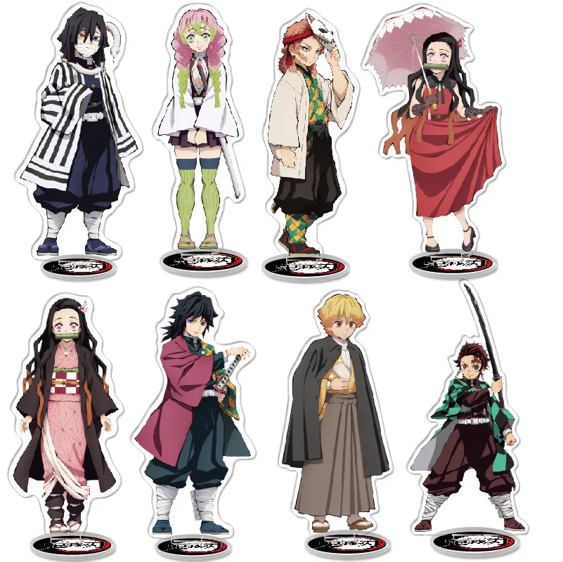 Anime Demon Slayer soporte acrílico Kimetsu no Yaiba figuras miniaturas Manga figuritas Kits de modelismo modelo juguetes GK adornos Decoración