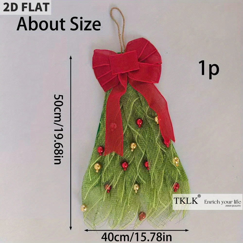 Red Berries, Pine Cones, Holly Leaves - Elegant Bow Decoration in Red Green, for Fireplace, Mantel - For Halloween and Christmas