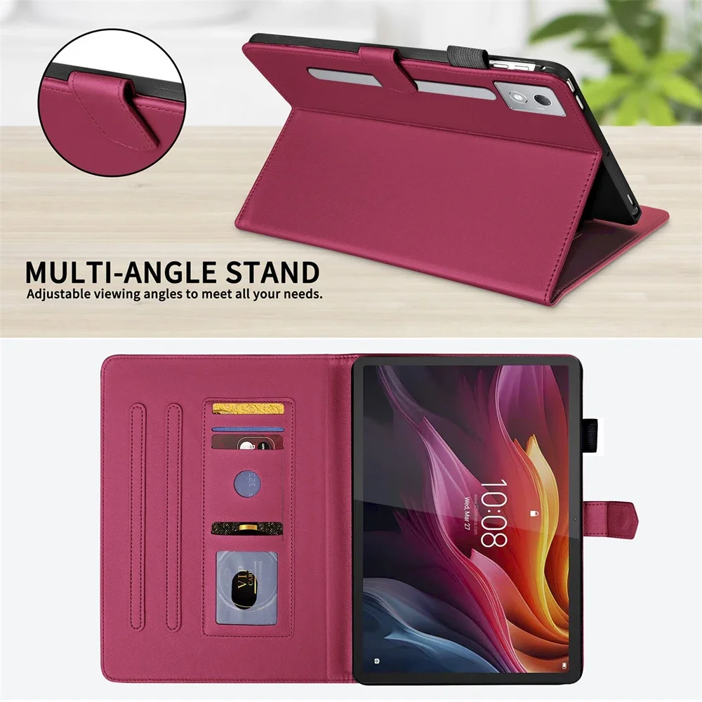 Funda Xiaoxin Pad Pro 12.7 2025 케이스, 패션 PU 가죽 지갑 태블릿 커버, Funda Xiaoxin Pad Pro 12 7 2025 TB373FU TB375FC