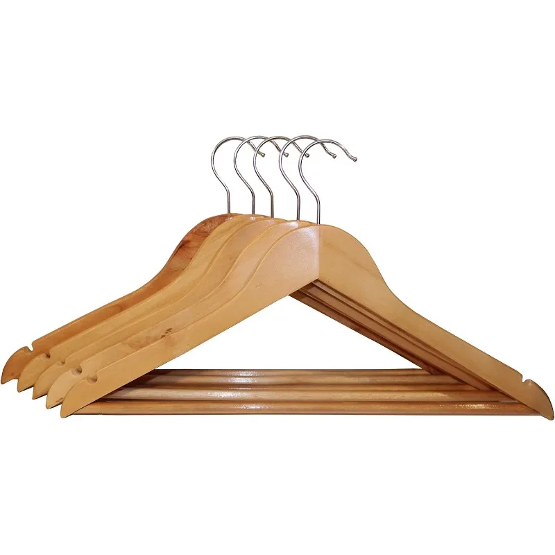 Wooden Hangers for Clothes, Premium Wood Hangers, Durable & Slim Coat Hanger - Suit Hangers with 360-Degree Rotatable