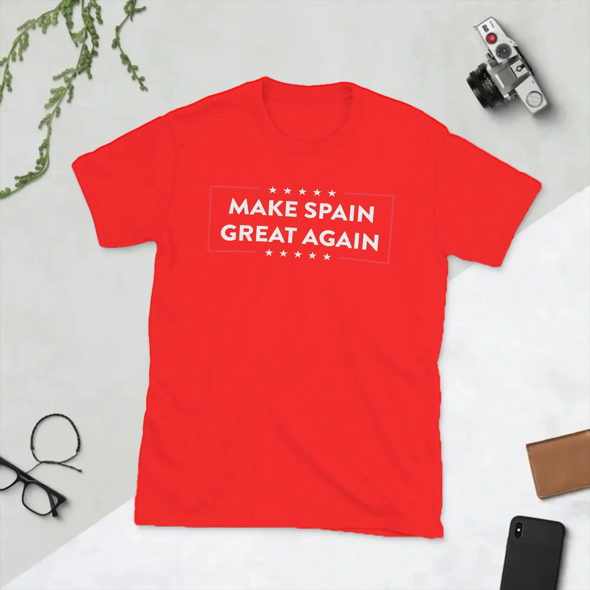 Men's Make Spain Great Again T Shirts  100% Cotton Clothes Funny Short Sleeve O Neck Tees Gift Idea T-Shirt